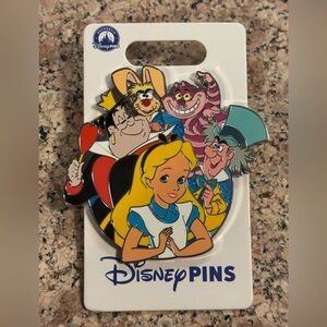2025 Disney Parks Family Cluster Alice In Wonderland Queen Cheshire Cat OE Pin